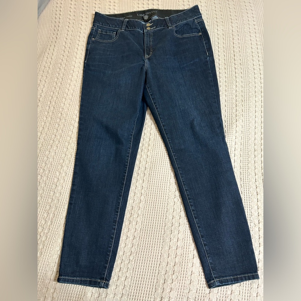 Lane Bryant Dark Blue Women's Skinny High rise Jeans 18R